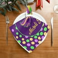 thumbnail image 2 of Coolnut Mardi Gras Colorful Carnival Cloth Napkins 6PCS,Mardi Gras Carnival Mask Feathers Soft and Skin Friendly Dinner Napkins Washable for Dinner, Hotel,Reunion,BBQ Party, 2 of 7