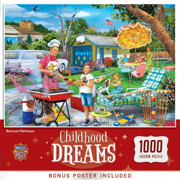 MasterPieces 1000 Piece Jigsaw Puzzle Backyard Barbeque 19.25"x26
