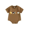 thumbnail image 1 of Gupgi Barboteuse Bébé Garçon Ferme Décontractée Col Rond Manches Courtes Broderie Coq Combinaison Bébé Nouveau-Né Été Justaucorps, 1 of 1
