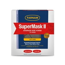 Farnam SuperMask II Horse Fly Mask with Ears Assorted Average Size Horse
