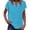 Sky Blue, variant on Fgnfyis Womens Short Sleeve Tops Women's Summer Tank Loose Fit Pleated V Neck Sleeveless Top Curved Flowy T Shirts for Women Black XXL