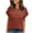 Red, variant on Staron Women's Casual Loose V-Neck T-Shirt Top Vintage Fashion Blouse with Lace Panels Short Sleeve Comfy Relaxed Spring Summer Shirt, Hot Pink XXL