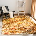 thumbnail image 3 of SAFAVIEH Rio Dallas Geometric Polyester Shag Area Rug, Gold/Multi, 6' x 9', 3 of 12