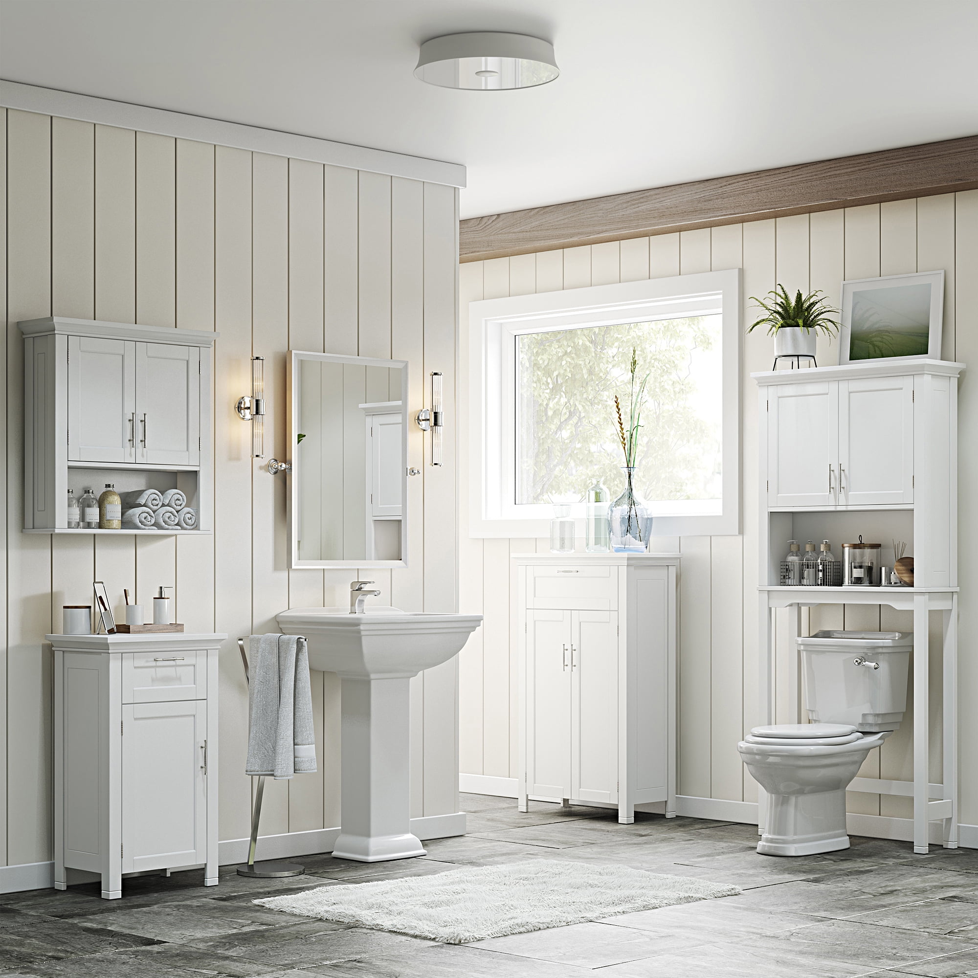 Somerset Bathroom Storage Cabinet White - Riverridge Home : Target