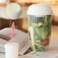 thumbnail image 2 of Vaso portátil para ensalada, desayuno, avena, nueces, yogur, ensalada, con tenedor, 2 of 5