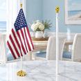 8ft White Aluminum Adjustable Telescoping Flag Pole with Ball Top ...