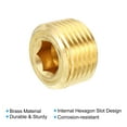 thumbnail image 4 of Unique Bargains 1/2' NPT Brass Hex Countersunk Plugs Counter Sunk Internal Hex Thread Socket Pipe Plugs Male Fittings 8 Pack, 4 of 6