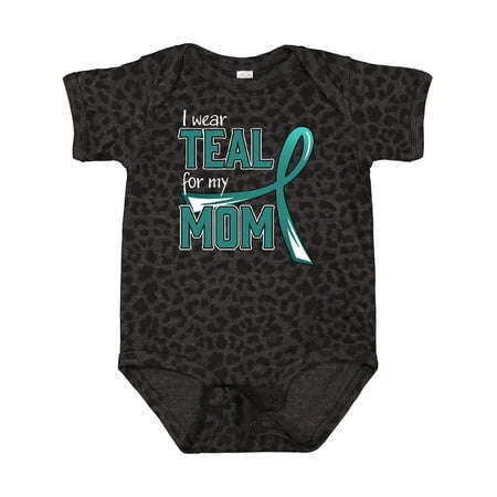 

Inktastic I Wear Teal for My Mom-Ovarian Cancer Awareness Gift Baby Boy or Baby Girl Bodysuit