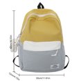thumbnail image 3 of mochila escolar Bolso de campus para niñas, Bolso informal de lona, ​​color Clash para adolescentes estudiantes (amarillo), 3 of 8