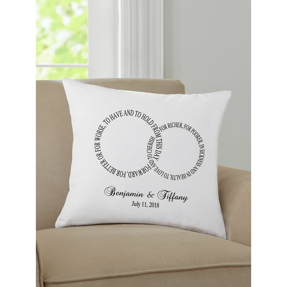 Download Personalized Wedding Rings Pillow - Walmart.com - Walmart.com
