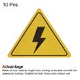 thumbnail image 3 of Unique Bargains Triangle Electrical Shock Risk Warning Sign Self Adhesive Yellow 50mmx40mm Pack of 10, 3 of 5