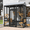 Black, variant on TIMHAKA 72” Catio Outdoor Cat Enclosure, Large Cat Catio for Multiple Cats, Outdoor Cats Enclosure with Waterproof Cover, Black & Yellow