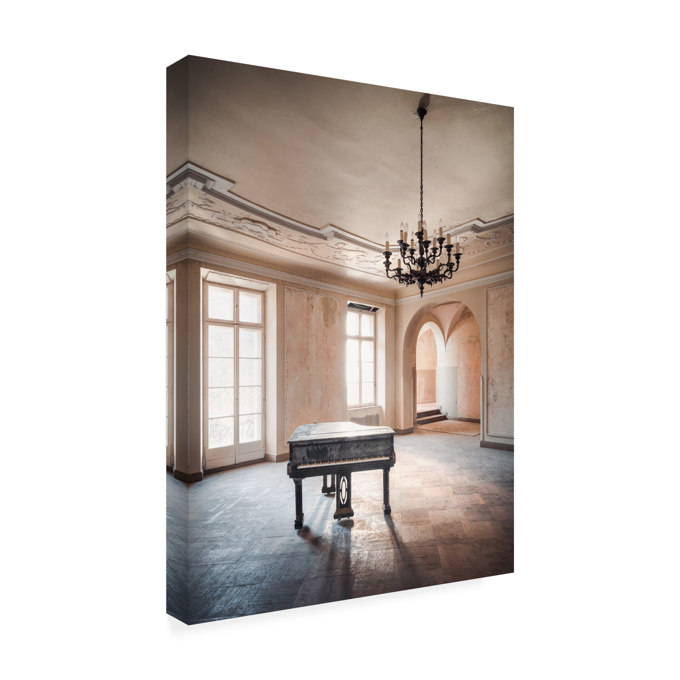 Trademark Fine Art Roman Robroek  Piano in an Abandoned Castle Canvas Wall Art