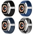 thumbnail image 1 of LEIXIUER Compatible with Apple Watch Bands 41mm 40mm 38mm, Braided Solo Loop Nylon Sport Stretchy Elastic  Strap with Adjustable Buckle Wristband for iWatch Series 8 7 6 SE 5 4 3 2 1 Ultra,Women Men, 1 of 11
