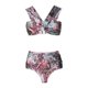 thumbnail image 3 of Gibobby Bañador de Bikini Traje de baño sexy con falda de playa para vacaciones de bikini para mujer Conjunto de piezas con estampado retro para mujer(Azul,G), 3 of 5
