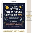 thumbnail image 6 of Amhlg Sister Gifts Blanket, Sister Birthday Gifts, Sisters Gift from Sis, Gift for Sisters on Mothers Day, Christmas, to My Sis Soft Throw Blanket, 60" x 50", 6 of 6