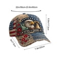 thumbnail image 6 of 250 Anniversary USA Hat, Vintage Washed Patriotic Baseball Cap with Bald Eagle & Statue of Liberty Digital Printed, Red White Blue USA Flag Trucker Hat for Men Women, 6 of 6