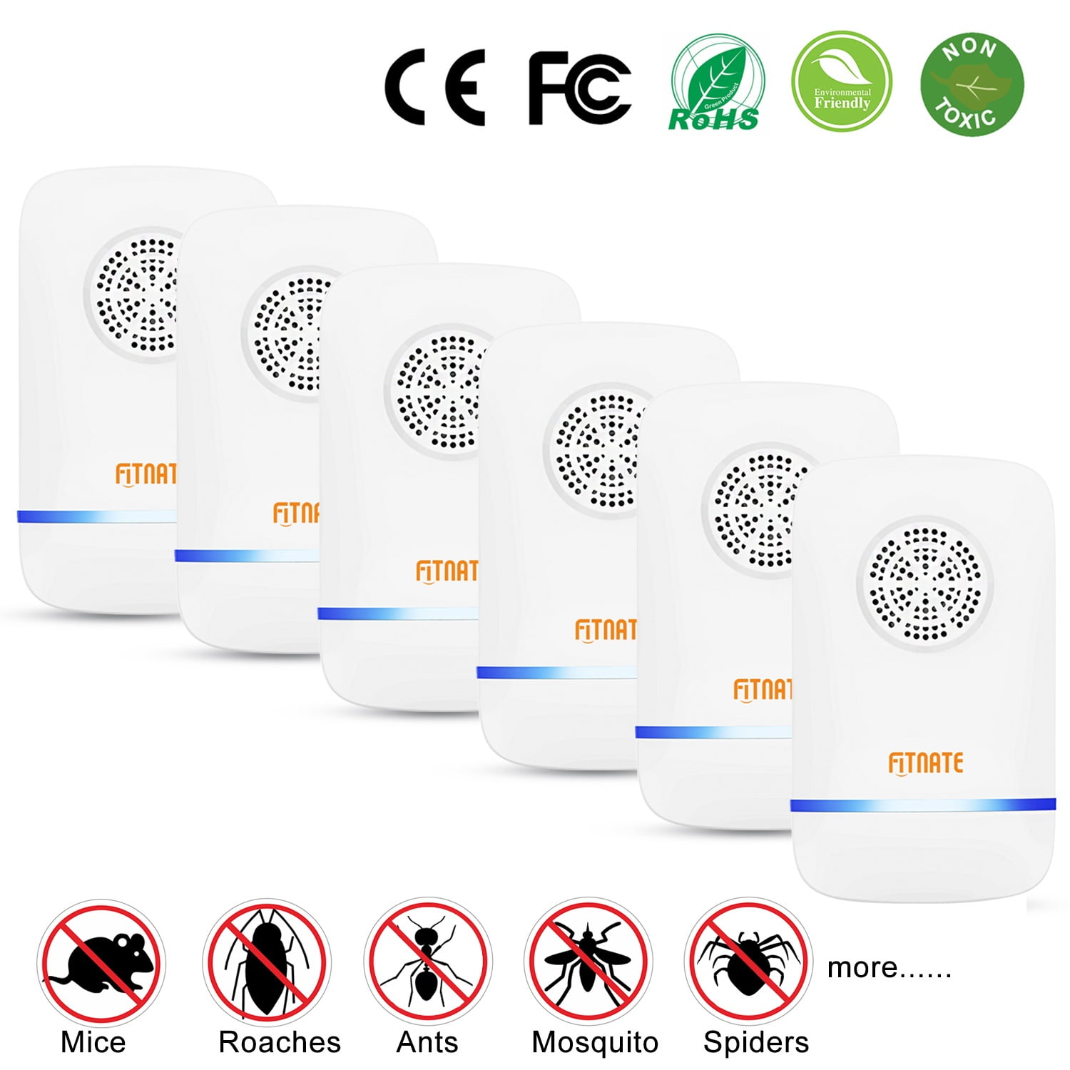 FITNATE Ultrasonic Pest Repeller Mice Mosquito Pet Safe - S - Bed