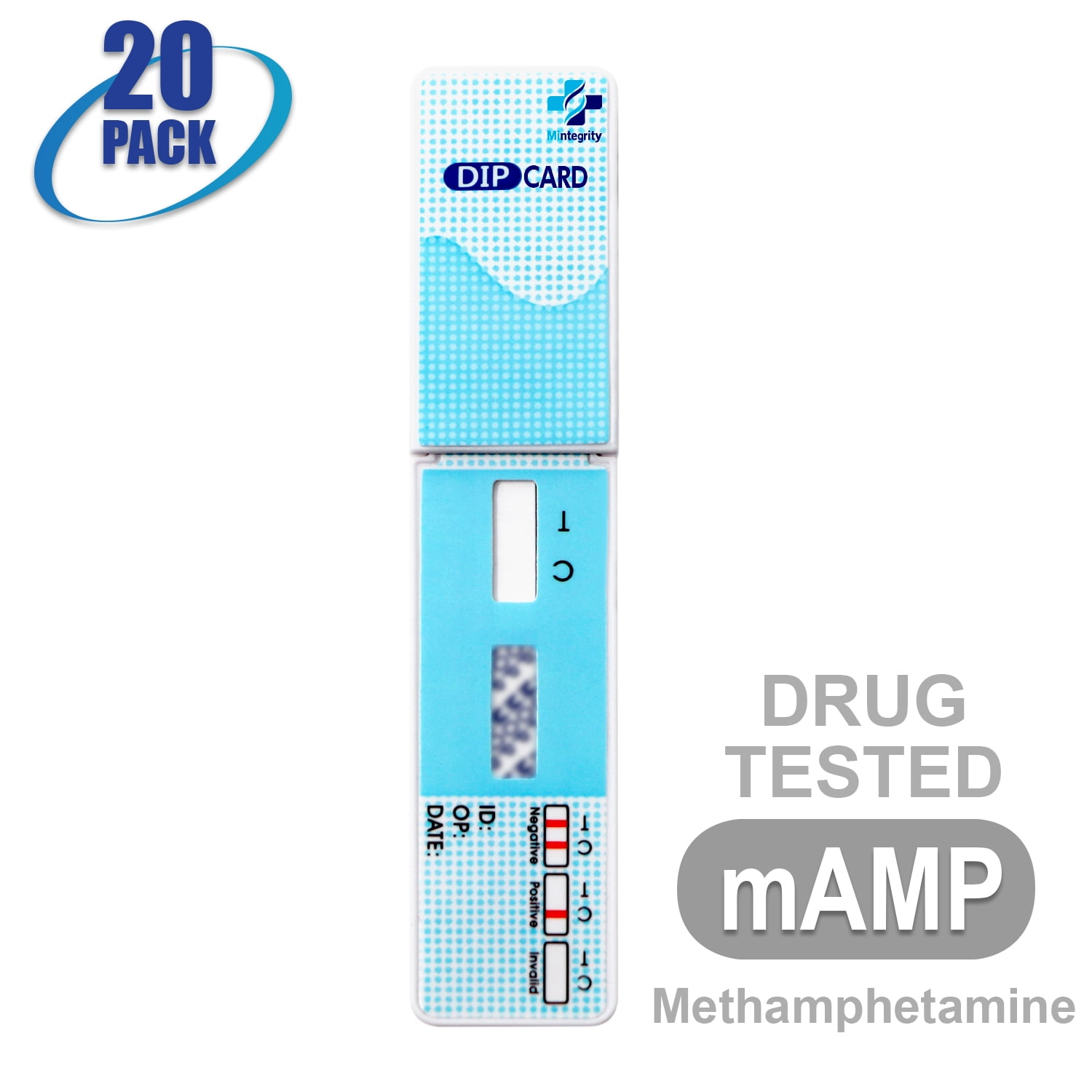 Mintegrity [20pk] - 1-Panel Dip Card Instant Urine Drug Test - Meth/Methamphetamine (mAMP/MET) #MI-WDMA-114