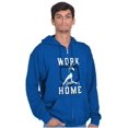 thumbnail image 5 of Baseball Athlete Work From Homebase Zip Hoodie Sweatshirt Men Brisco Brands S, 5 of 6