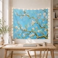 thumbnail image 5 of Almond Blossom Tree with Gnarled Branches on Blue Sky, Serene Maximalist for Flower Lovers, Botanical Art, Housewarming Gift, Tapestry Wall Hanging for Bedroom and Living Room, 5 of 7