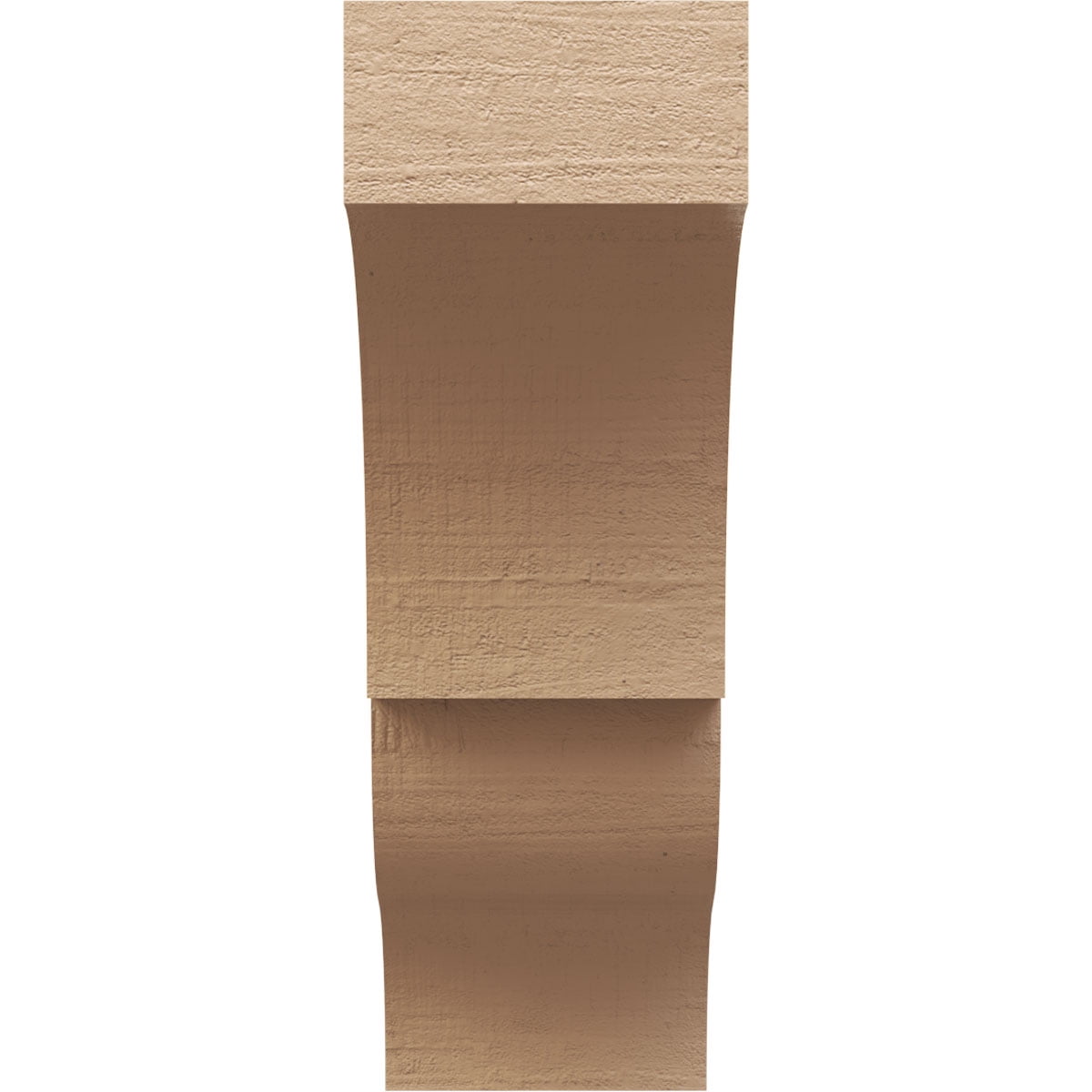 10"W x 20"D x 30"H Classic Asheboro Rough Cedar Woodgrain TimberThane Corbel, Primed Tan