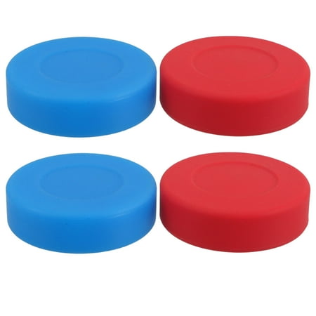 RENACLIPY Matte Ice Hockey Pucks Set of 4 PVC Noise-Reducing Pucks for Hockey Practice and Games