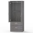 thumbnail image 3 of Better Home Products Grace Armoire Wardrobe with Mirror & Drawers in Gray, 3 of 3