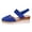 Blue, variant on Women's Espadrilles Sandals Elastic Ankle Strap Closed Toe Platform Wedge Heel Dressy Casual Summer Shoes