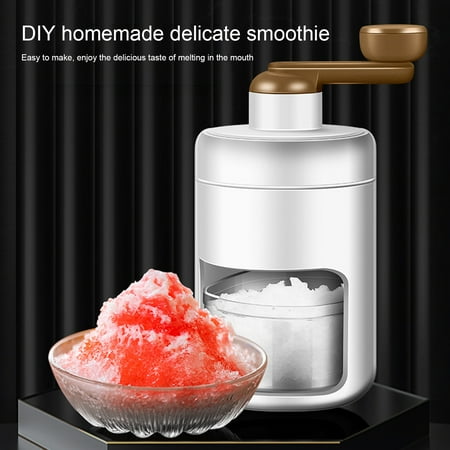 

Mairbeon Ice Crusher with Clear Box Non-slip DIY Portable Hand Manual Fruit Smoothie Machine Kitchen Accessories