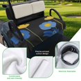 thumbnail image 5 of Golf Cart Seat Covers for 2 Seater,Blue Yellow Floral Microfiber Cart Seat Towel Blanket,Spring Summer Pastoral Plant Leaf Absorbent Breathable Non Slip Bench Seats Protector for Golf Course 51"x31", 5 of 9
