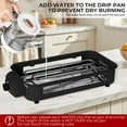 thumbnail image 3 of SUSLAS Electric Indoor Grill & Griddle, 1500W Smokeless Design with 3 Removable Nonstick Plates, Dishwasher Safe, Adjustable Temperature Control for Indoor Cooking(black), 3 of 10