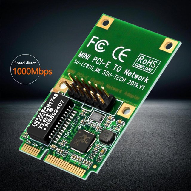 SSU LE8111-ME MINI PCI-E Gigabit Tarjeta de red con cable RJ45 Ethernet LAN Tarjeta PCI