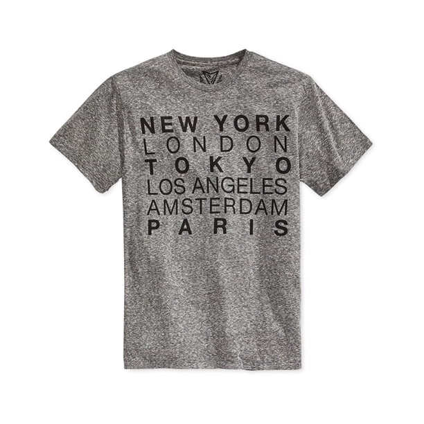 Univibe Camiseta gráfica para hombre Whereabouts, negra, pequeña