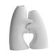 thumbnail image 5 of 2 jarrones de cerámica para flores, decoración de arreglos florales, maceta moderna abstracta para plantas Blanco, 5 of 9