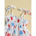 thumbnail image 4 of Licupiee Little Girl Summer Princess Dress Stars Print Dress Smocked Sleeveless Tulle Tutu Dress Kid Independence Day Dress, 4 of 7