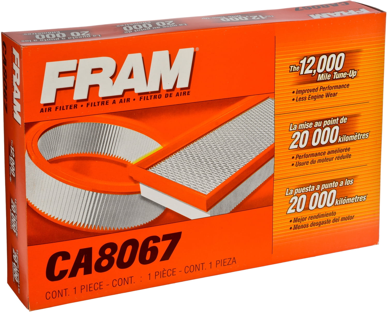 FRAM Extra Guard Air Filter, CA8067 for Select Acura, Isuzu and Toyota Vehicles Fits select: 1993-1998 TOYOTA T100, 1993-2004 ISUZU RODEO