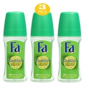 Fa Deodorant 1.7 Ounce Roll-on Caribbean Lemon Deodorant,  Antiperspirant for Men & Women - 50ml (3 Pack)