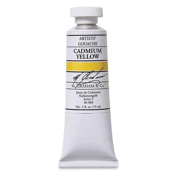 M. Graham Artists' Gouache - Cadmium Yellow, 15 ml tube