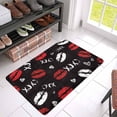thumbnail image 3 of MKHERT Fashion Girlish Red Kiss Lips XOXO and Hearts Doormat Rug Home Decor Floor Mat Bath Mat 30x18 inch, 3 of 3