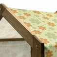 thumbnail image 5 of Floral Pet House, Big Little Flourishing Graphic Flowers Striped Background Retro Natural Art, Outdoor & Indoor Portable Dog Kennel with Pillow and Cover, 5 Sizes, Pale Green Orange, by Ambesonne, 5 of 5