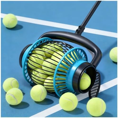 Tennis Ball Hopper Roller, Portable Tennis Ball Collector, No-Bend Tennis Hopper, Quick-Rolling Tennis Ball Picker Upper, 26-51" Telescopic Golf Ball Retriever$$Sport & Recreation Other