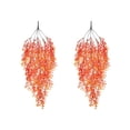 thumbnail image 2 of Adorno De Pared De Plástico 2 plantas artificiales colgantes de plástico rojo atardecer, enredaderas de flores falsas para decoración de pared, hogar y bodas. Rkxzt, 2 of 9
