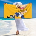 thumbnail image 4 of Lsque Sml Jeffy Pattern Microfiber Bath Beach Towel Silver Fox Velvet Beach Towel Oversized Quick Dry Absorbent for Pool Swimming Bathroom 27.5x55in, 4 of 5