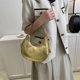 thumbnail image 3 of Bolso de mujer Bolso de hombro de cuero de PU Bolso de mano elegante Bolso de mano brillantes (Oro), 3 of 7