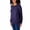 Black/Dark Purple, variant on Mario Serrani Women's Crew Neck Long Sleeve Tunic Top Black/Dark Purple Small