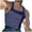 Glisme12-Blue, variant on Tank Tops Men Male Sleeveless Vest Solid Color Off Shoulder Striped Nightclub Tops Breathable Sleeveless Undershirts Blue