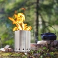 thumbnail image 4 of Estufa para acampar al aire libre estufa estufa de acero inoxidable portátil pequeña estufa de fuego sen HUMO para Picnics de Barbacoas, 4 of 7