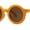 Yellow Brown, variant on Kids Child Size Thick Plastic Round Circle Lens Retro Sunglasses Yellow Brown