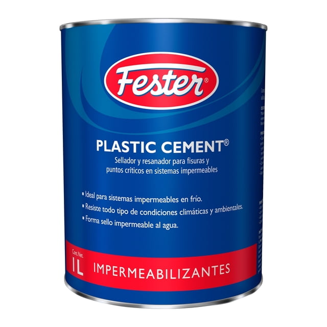 Sellador y Resanador para Fisuras y Puntos Críticos en Sistemas Impermeables Fester Plastic Cement 1 L